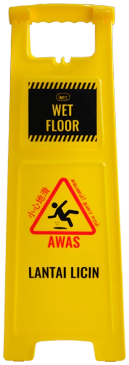 AS33 Floor Sign with 4 Languages – Floor Sign with 4 Languages, 33" H