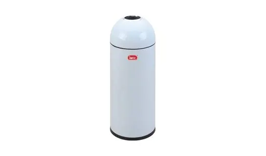 IP1536WD White Powder Coated Bullet Bin with Dome Open Top – Recycle bins