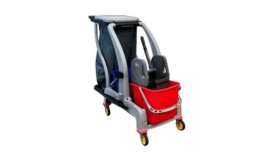 JT Compact 30 – Janitor Cart Trolley c/w Twin Bucket