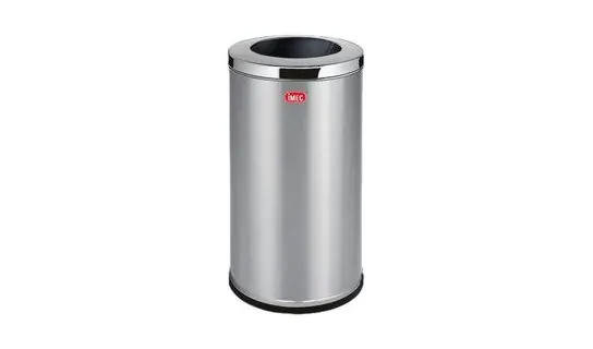 SR1528TO Stainless Steel Round Bin with Open Top – Recycle bins