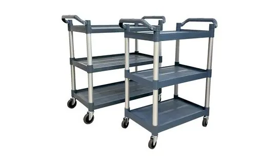 XTRA 3TT (L) & (S) Food Service Utility Trolley – Brushes, brooms & squeegees
