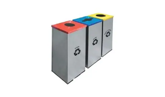 RECYCLE-128/SS Stainless / Powder-coated Recycle Bin – LEADER Stainless / Powder-coated Recycle Bin