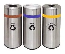 RECYCLE-130/SS Stainless / Powder-coated Recycle Bin – LEADER Stainless / Powder-coated Recycle Bin