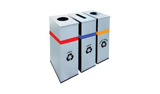 RECYCLE-133/SS Stainless / Powder-coated Recycle Bin – LEADER Stainless / Powder-coated Recycle Bin