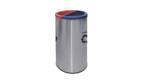 RECYCLE-136/SS Stainless / Powder-coated Recycle Bin – LEADER Stainless / Powder-coated Recycle Bin
