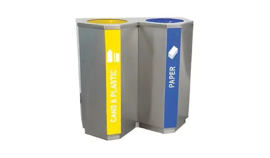 RECYCLE-181/2 Stainless / Powder-coated Recycle Bin – LEADER Stainless / Powder-coated Recycle Bin