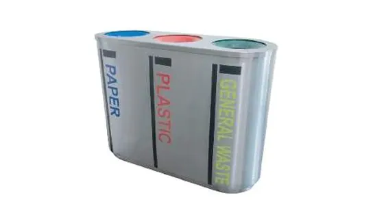 RECYCLE-187/3 Stainless / Powder-coated Recycle Bin – LEADER Stainless / Powder-coated Recycle Bin