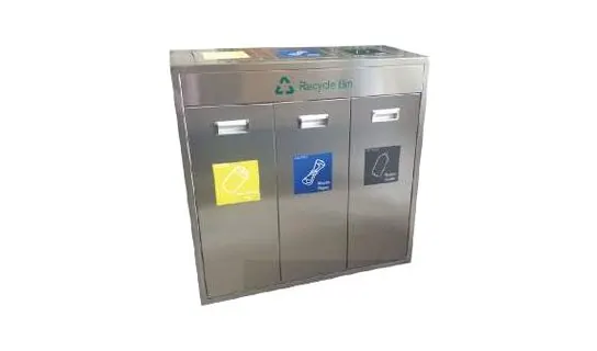 RECYCLE-189/SS Stainless / Powder-coated Recycle Bin – LEADER Stainless / Powder-coated Recycle Bin