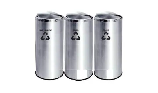 RECYCLE-234/SS Stainless / Powder-coated Recycle Bin – LEADER Stainless / Powder-coated Recycle Bin