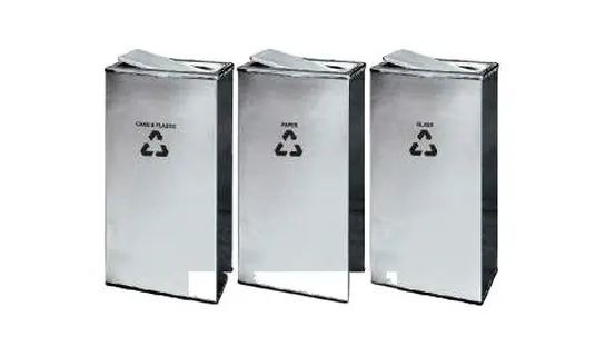 RECYCLE-235/SS Stainless / Powder-coated Recycle Bin – LEADER Stainless / Powder-coated Recycle Bin