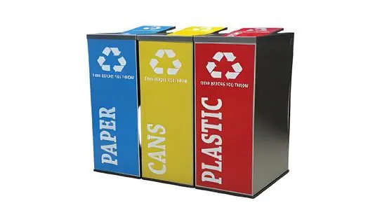 RECYCLE-244/SS Stainless / Powder-coated Recycle Bin – LEADER Stainless / Powder-coated Recycle Bin