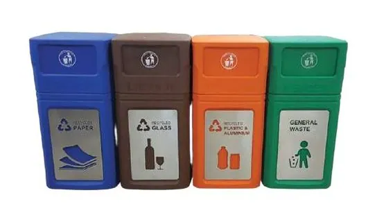 RECYCLEMAPLE120/SS Polyethylene / Fibreglass Bin & Recycle Bin – LEADER Polyethylene / Fibreglass Bin & Recycle Bin