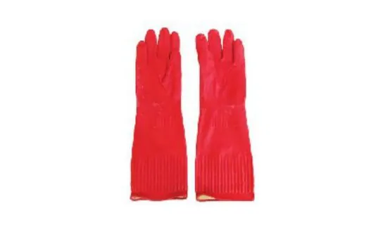 15" Long Rubber Hand Glove - Red – Brushes, brooms & squeegees