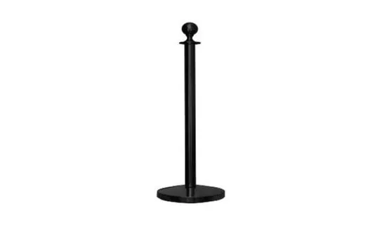 Black Coated Velvet Rope Q-up Stand (Round Head) – Signs, queue & sign stands