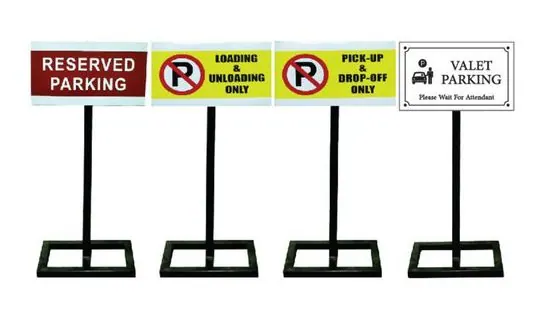 Parking Sign Stand (Rectangular Sign) – Bollards, traffic & safety
