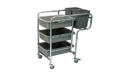 Restaurant Cart c/w Buckets – Mop buckets & janitor carts