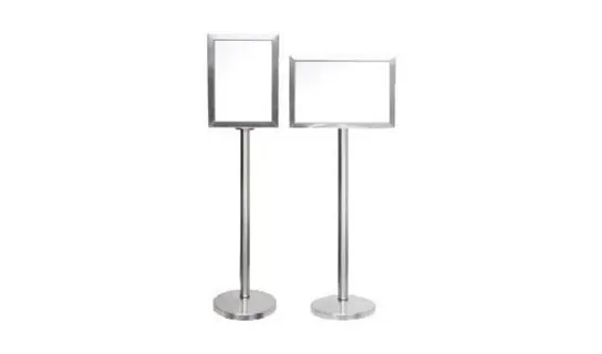 Stainless Steel A3 Display Stand – Signs, queue & sign stands